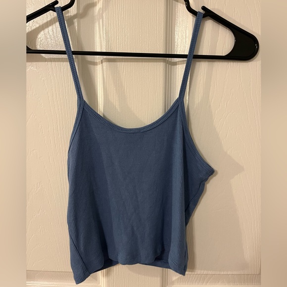 Blue Ruched Tank Top - Picture 2 of 3